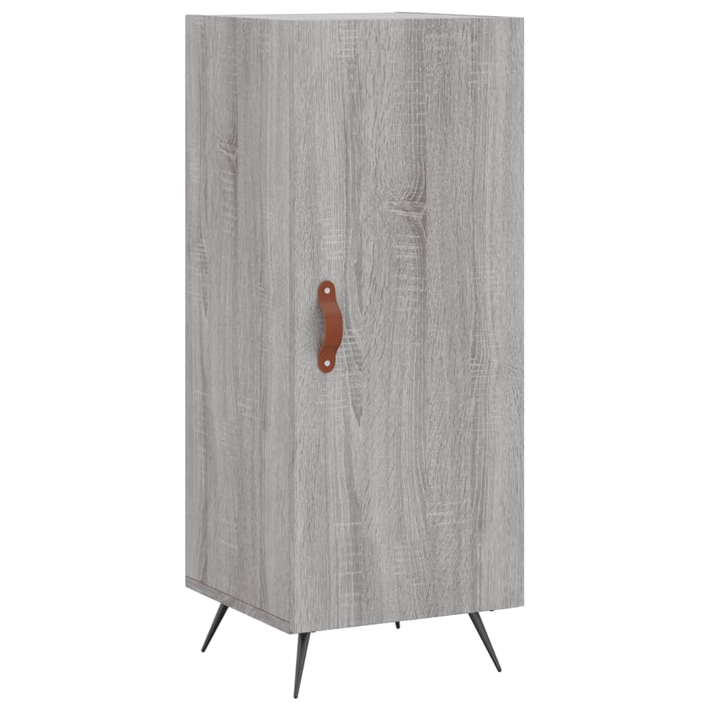 Hoge Kast 34,5X34X180 Cm Bewerkt Hout Grijs Sonoma Eikenkleurig