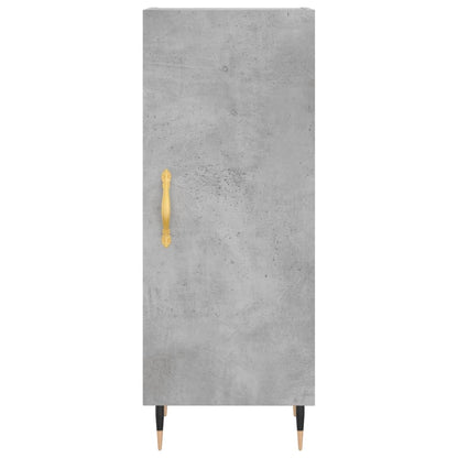 Hoge Kast 34,5X34X180 Cm Bewerkt Hout Betongrijs