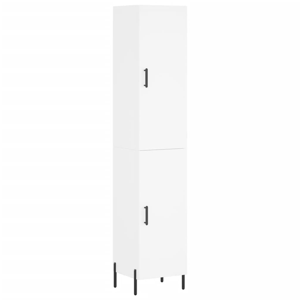 Hoge Kast 34,5X34X180 Cm Bewerkt Hout Wit