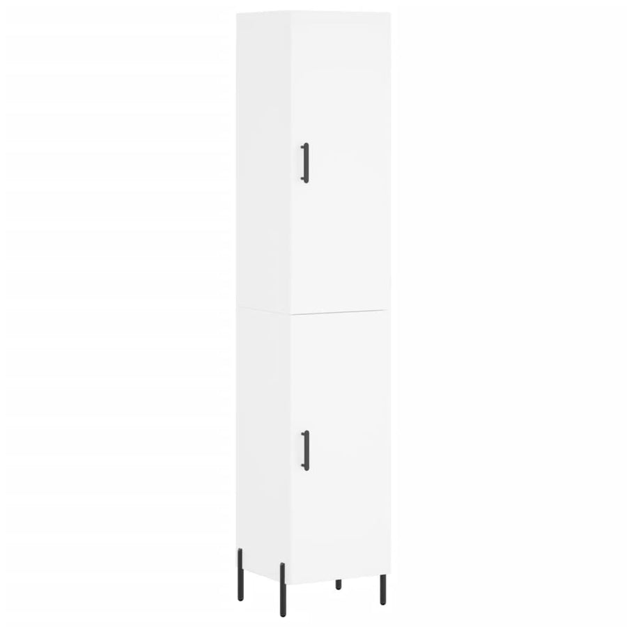 Hoge Kast 34,5X34X180 Cm Bewerkt Hout Wit