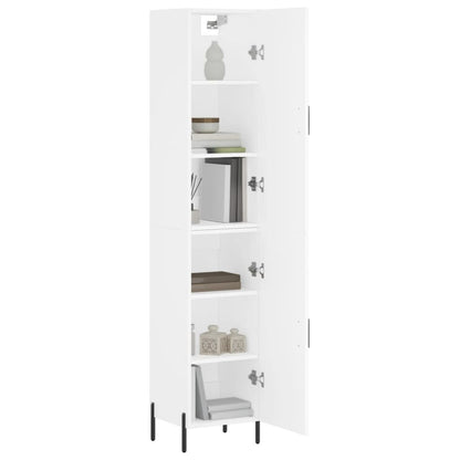 Hoge Kast 34,5X34X180 Cm Bewerkt Hout Wit