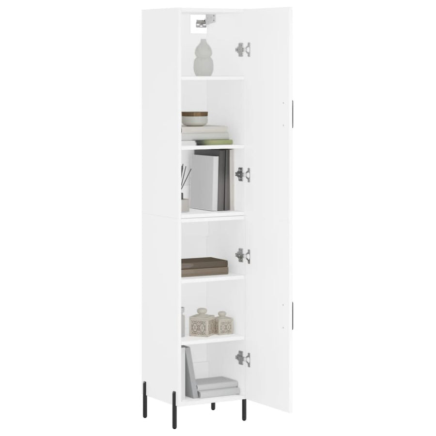 Hoge Kast 34,5X34X180 Cm Bewerkt Hout Wit