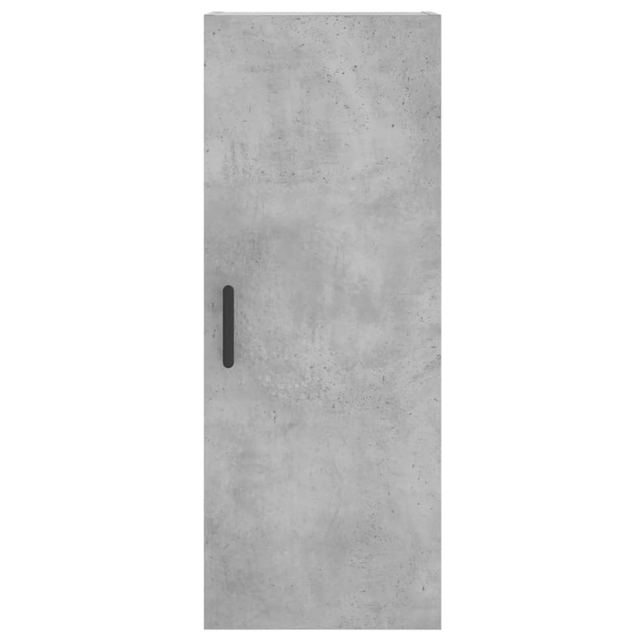 Hoge kast 34,5x34x180 cm bewerkt hout betongrijs