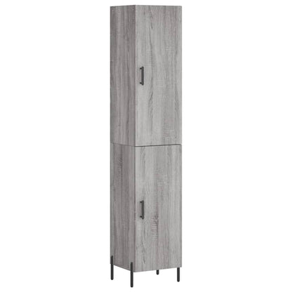 Hoge Kast 34,5X34X180 Cm Bewerkt Hout Grijs Sonoma Eikenkleurig