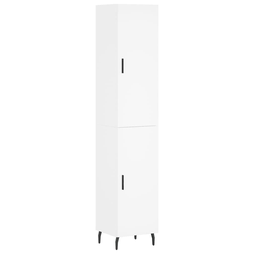 Hoge Kast 34,5X34X180 Cm Bewerkt Hout Wit