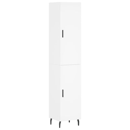 Hoge Kast 34,5X34X180 Cm Bewerkt Hout Wit