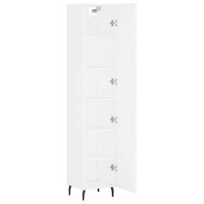Hoge Kast 34,5X34X180 Cm Bewerkt Hout Wit