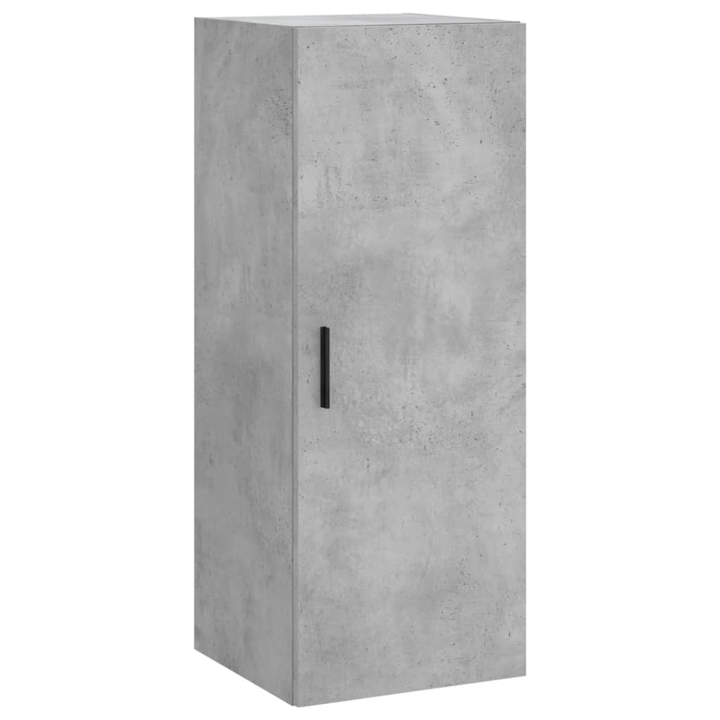 Hoge Kast 34,5X34X180 Cm Bewerkt Hout Betongrijs