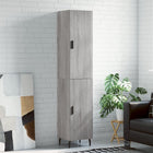 Hoge kast 34,5x34x180 cm bewerkt hout grijs sonoma