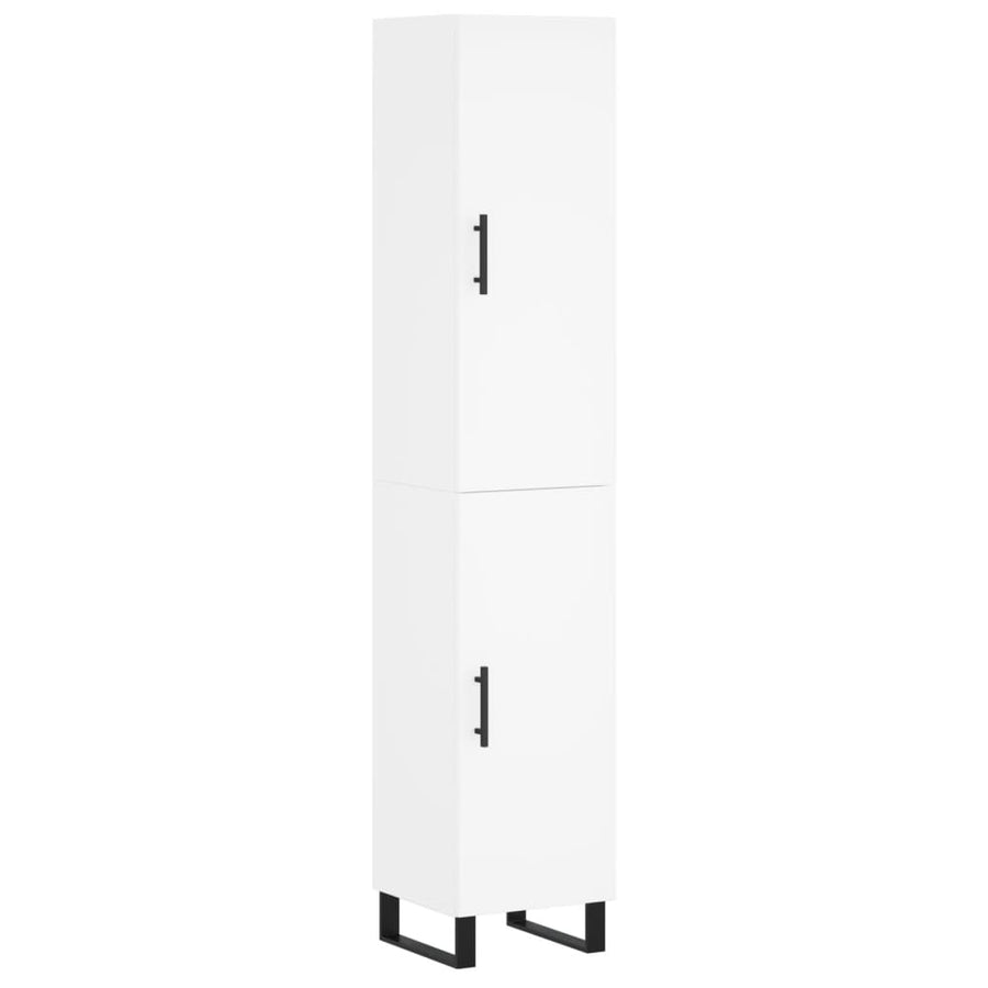 Hoge Kast 34,5X34X180 Cm Bewerkt Hout Wit