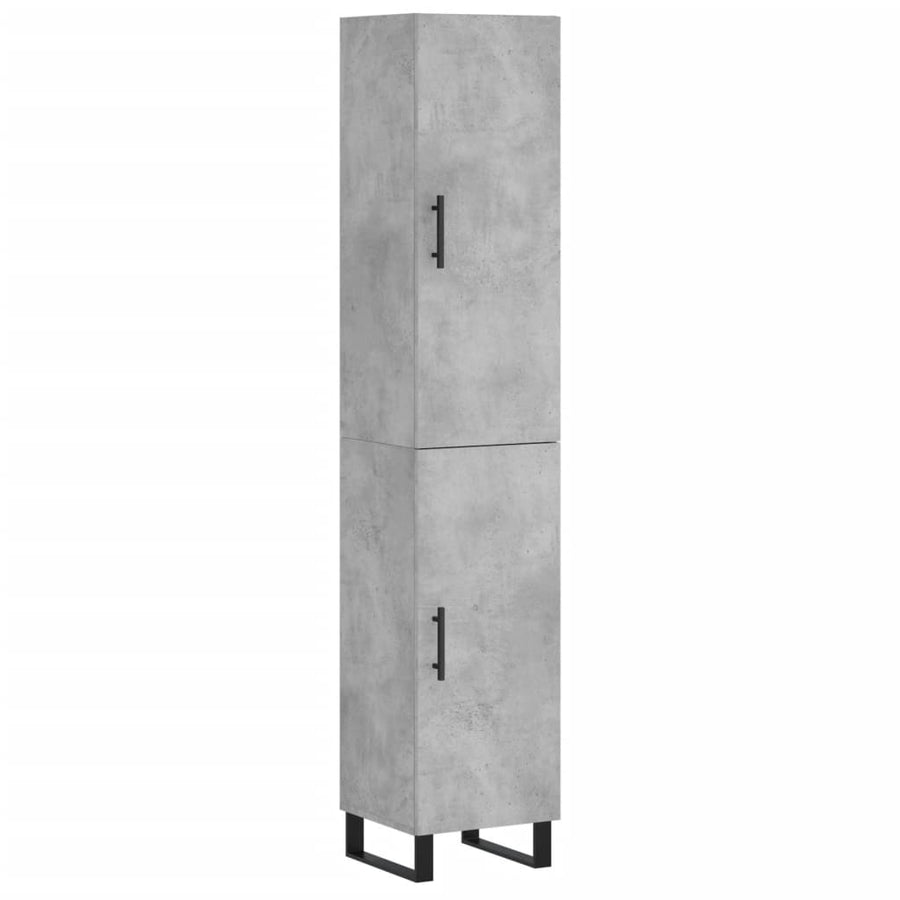 Hoge Kast 34,5X34X180 Cm Bewerkt Hout Betongrijs