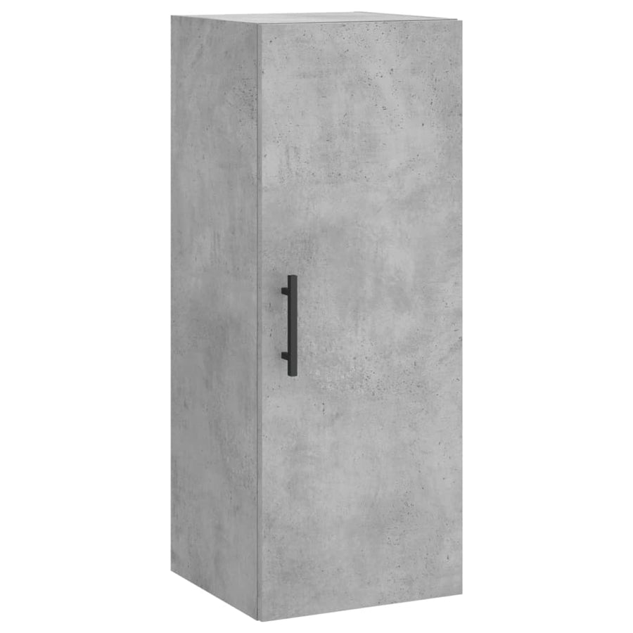 Hoge Kast 34,5X34X180 Cm Bewerkt Hout Betongrijs