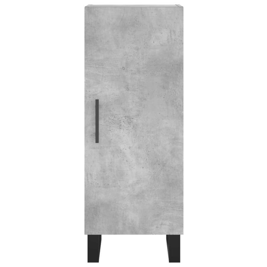 Hoge Kast 34,5X34X180 Cm Bewerkt Hout Betongrijs