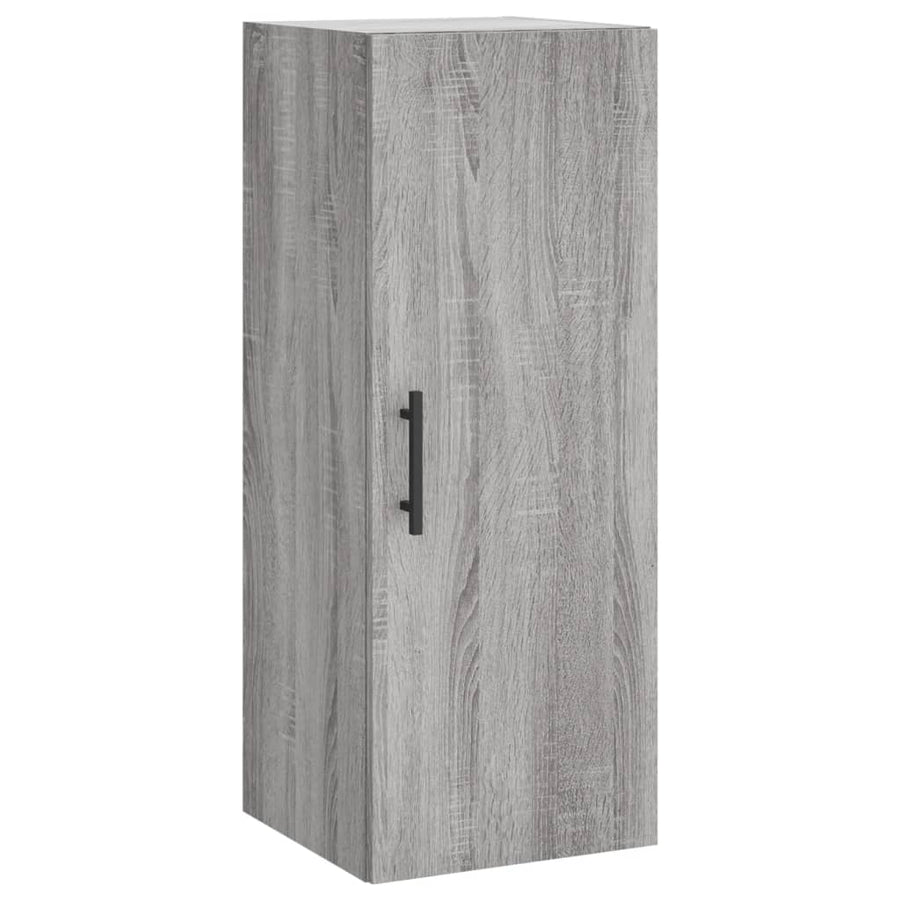 Hoge kast 34,5x34x180 cm bewerkt hout grijs sonoma eikenkleurig