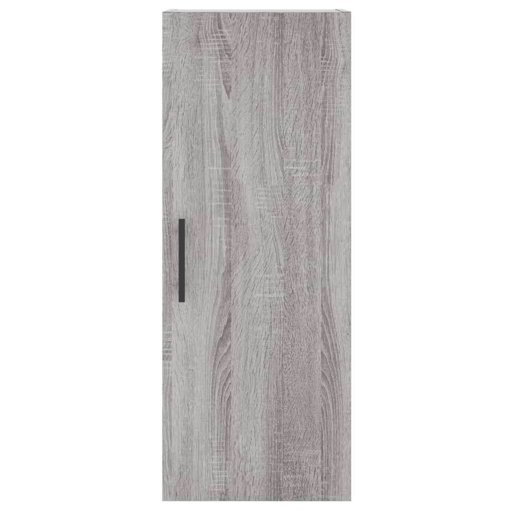 Hoge kast 34,5x34x180 cm bewerkt hout grijs sonoma eikenkleurig