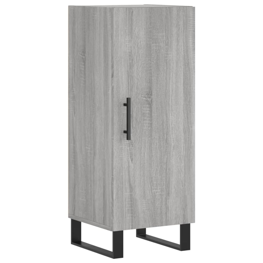 Hoge kast 34,5x34x180 cm bewerkt hout grijs sonoma eikenkleurig