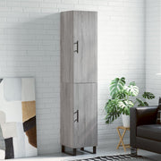 Hoge kast 34,5x34x180 cm grijs sonoma eiken
