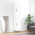 Tall cabinet 34.5x34x180 cm distressed wood white