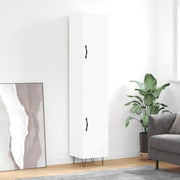 Tall cabinet 34.5x34x180 cm distressed wood white