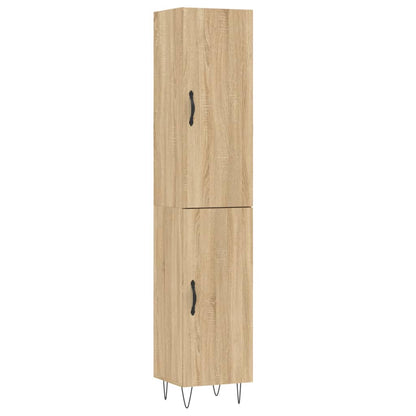 Hoge kast 34,5x34x180 cm bewerkt hout sonoma eikenkleurig