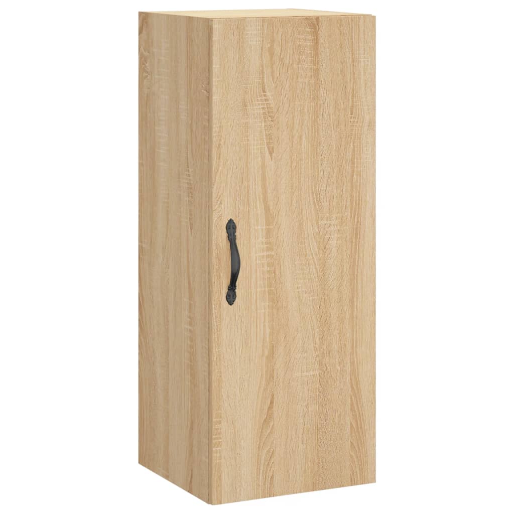 Hoge kast 34,5x34x180 cm bewerkt hout sonoma eikenkleurig