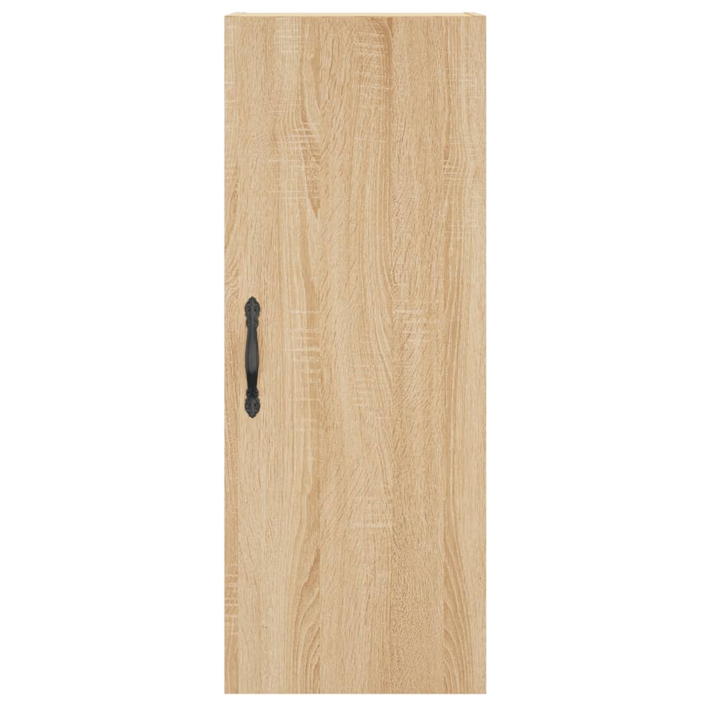 Hoge kast 34,5x34x180 cm bewerkt hout sonoma eikenkleurig