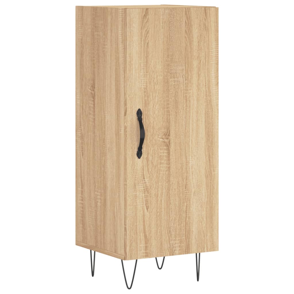 Hoge kast 34,5x34x180 cm bewerkt hout sonoma eikenkleurig