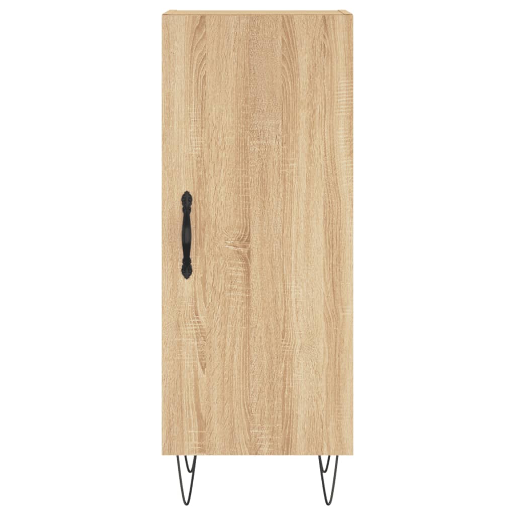 Hoge kast 34,5x34x180 cm bewerkt hout sonoma eikenkleurig