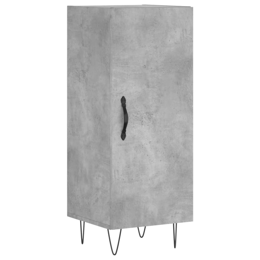 Hoge Kast 34,5X34X180 Cm Bewerkt Hout Betongrijs