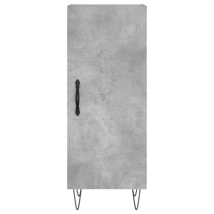 Hoge Kast 34,5X34X180 Cm Bewerkt Hout Betongrijs