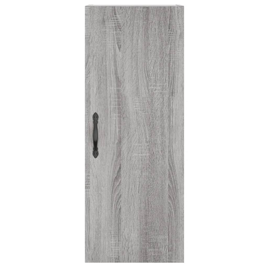 Hoge Kast 34,5X34X180 Cm Bewerkt Hout Grijs Sonoma Eikenkleurig