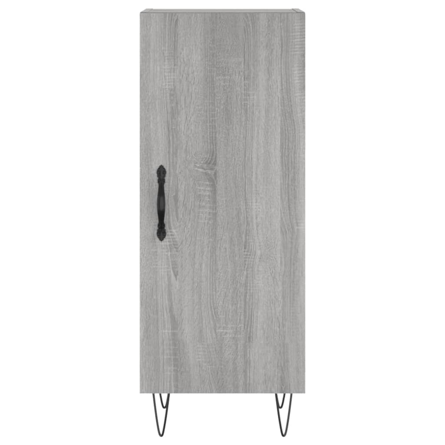 Hoge Kast 34,5X34X180 Cm Bewerkt Hout Grijs Sonoma Eikenkleurig