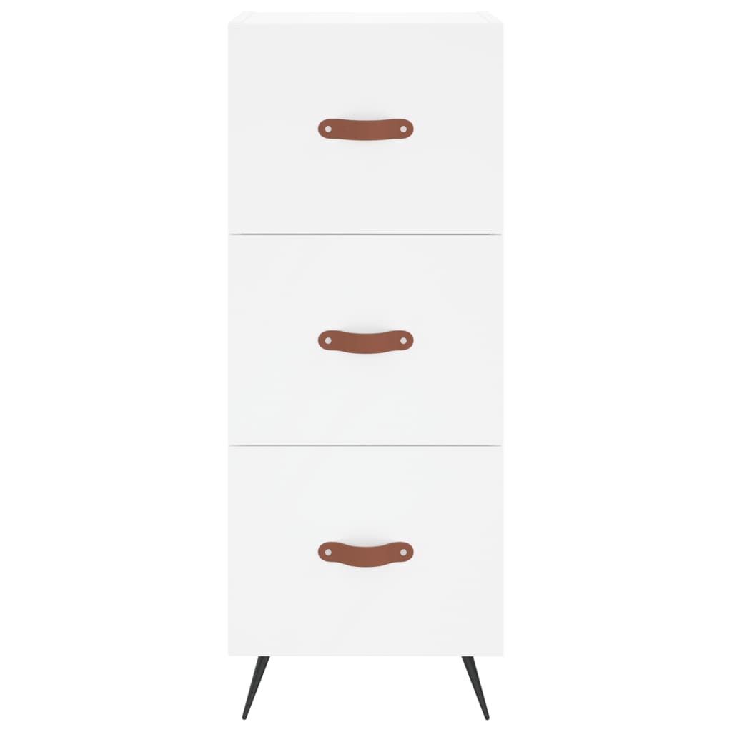 Hoge Kast 34,5X34X180 Cm Bewerkt Hout Wit