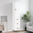 Tall cabinet 34.5x34x180 cm distressed wood white