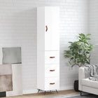 Tall cabinet 34.5x34x180 cm engineered wood high gloss white