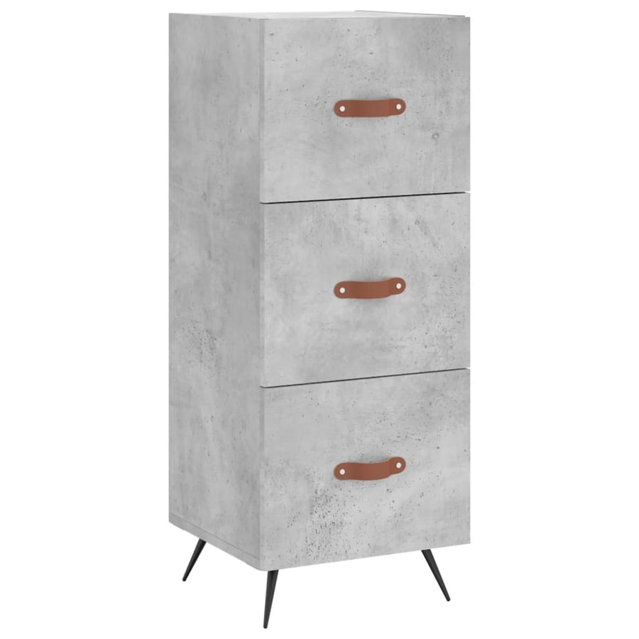 Hoge Kast 34,5X34X180 Cm Bewerkt Hout Betongrijs