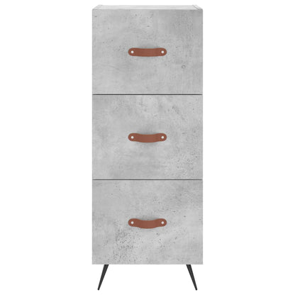 Hoge Kast 34,5X34X180 Cm Bewerkt Hout Betongrijs