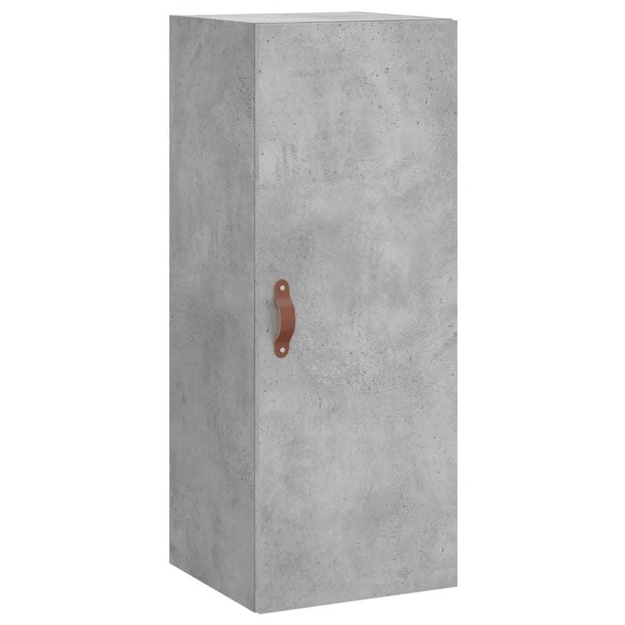 Hoge Kast 34,5X34X180 Cm Bewerkt Hout Betongrijs
