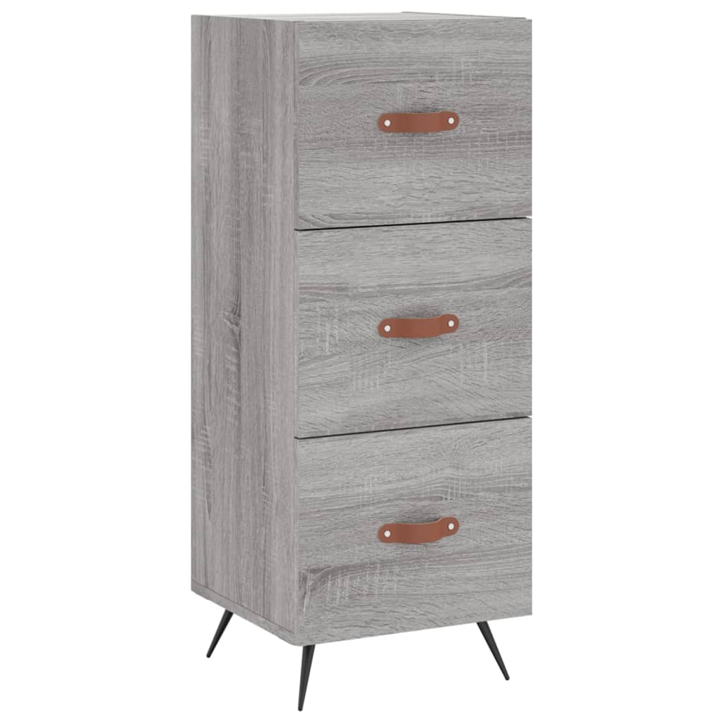 Hoge Kast 34,5X34X180 Cm Bewerkt Hout Grijs Sonoma Eikenkleurig