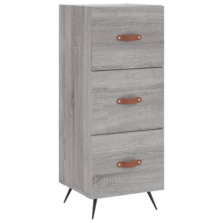 Hoge Kast 34,5X34X180 Cm Bewerkt Hout Grijs Sonoma Eikenkleurig