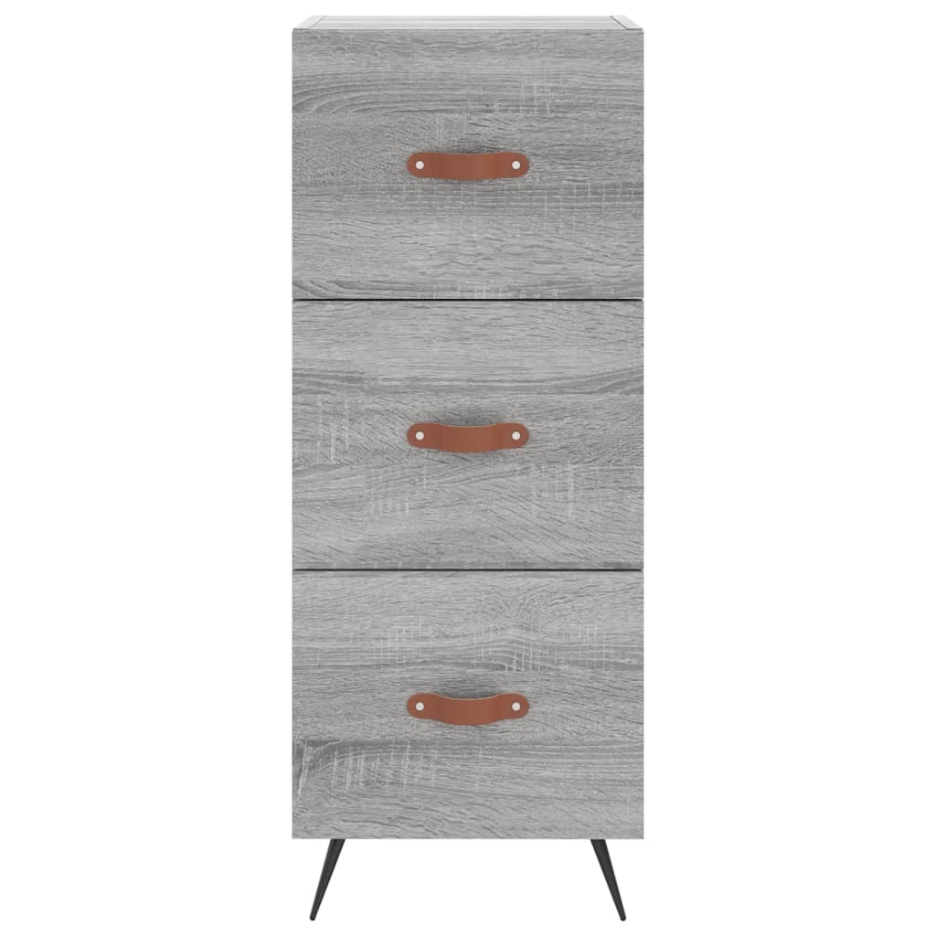 Hoge Kast 34,5X34X180 Cm Bewerkt Hout Grijs Sonoma Eikenkleurig