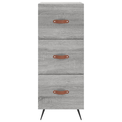 Hoge Kast 34,5X34X180 Cm Bewerkt Hout Grijs Sonoma Eikenkleurig