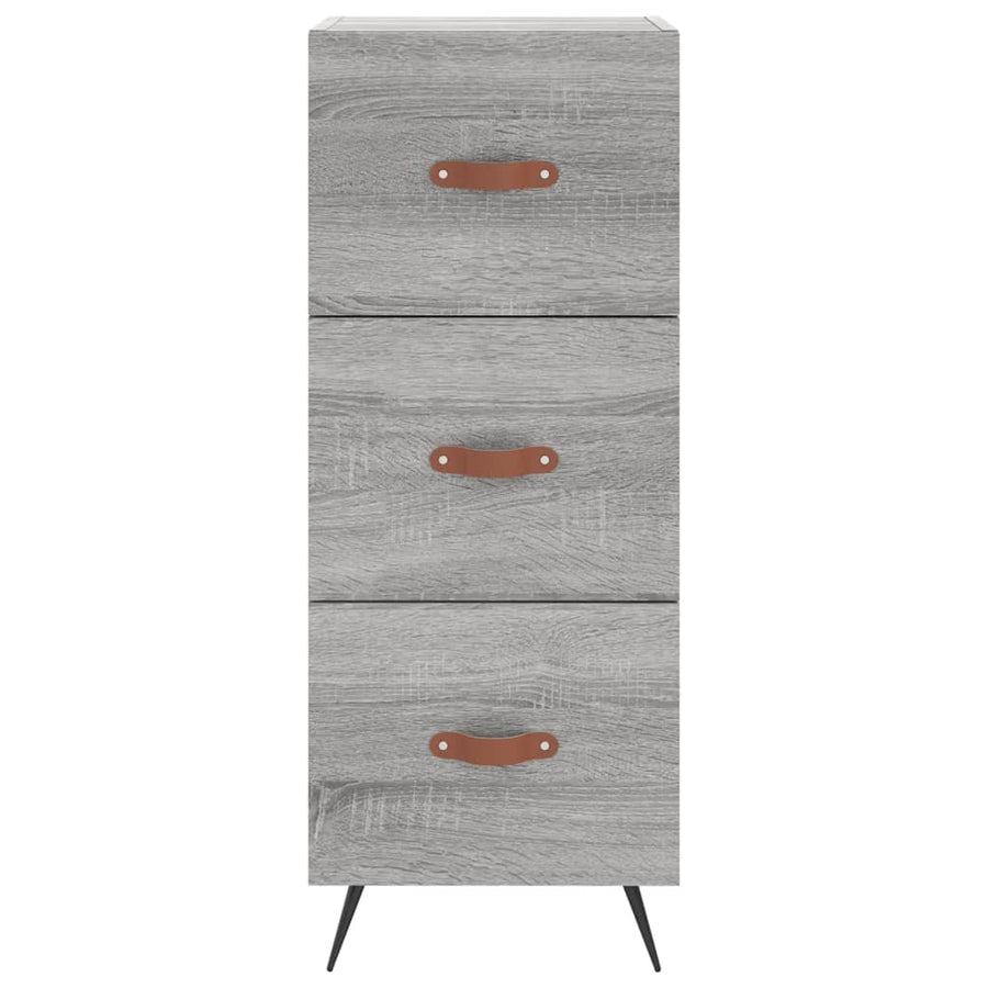 Hoge Kast 34,5X34X180 Cm Bewerkt Hout Grijs Sonoma Eikenkleurig