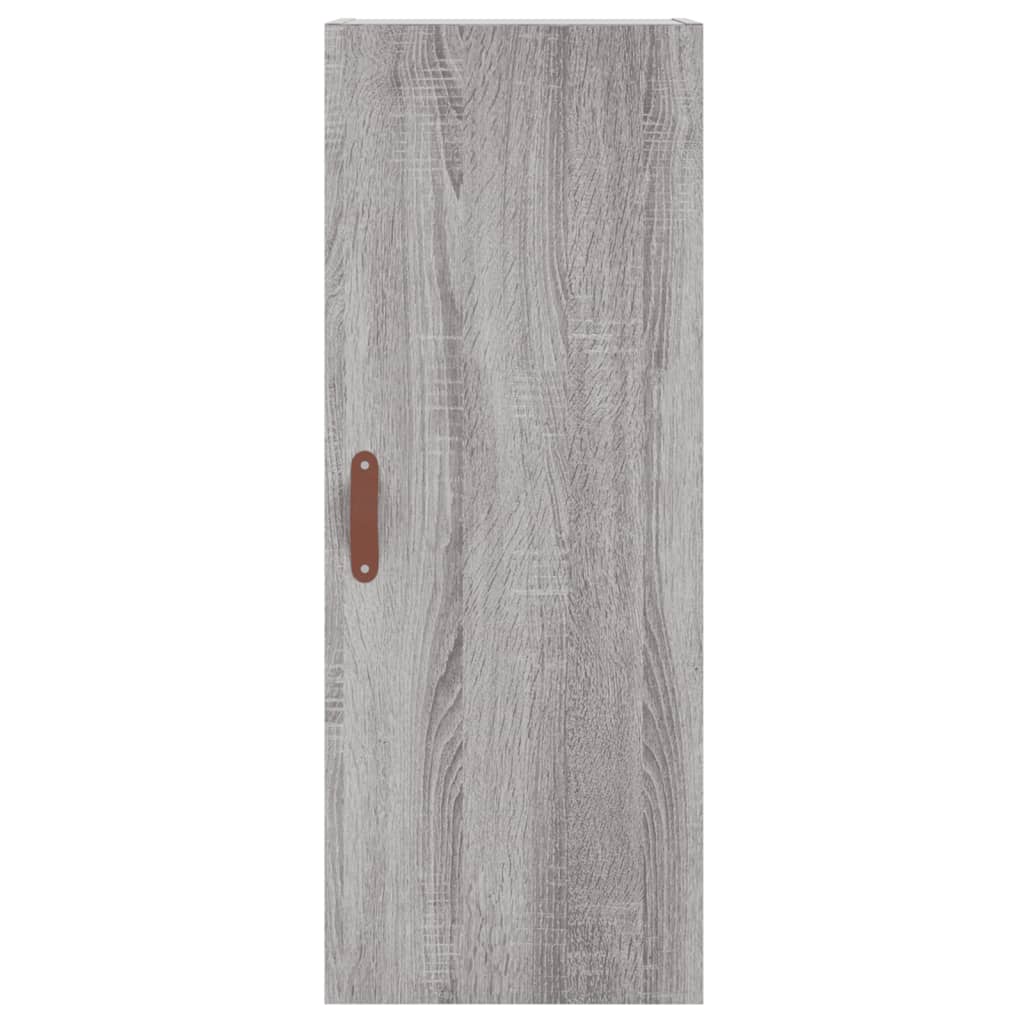 Hoge Kast 34,5X34X180 Cm Bewerkt Hout Grijs Sonoma Eikenkleurig
