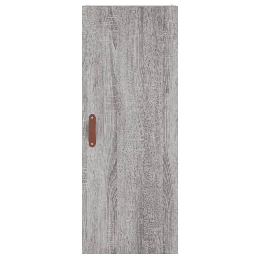 Hoge Kast 34,5X34X180 Cm Bewerkt Hout Grijs Sonoma Eikenkleurig