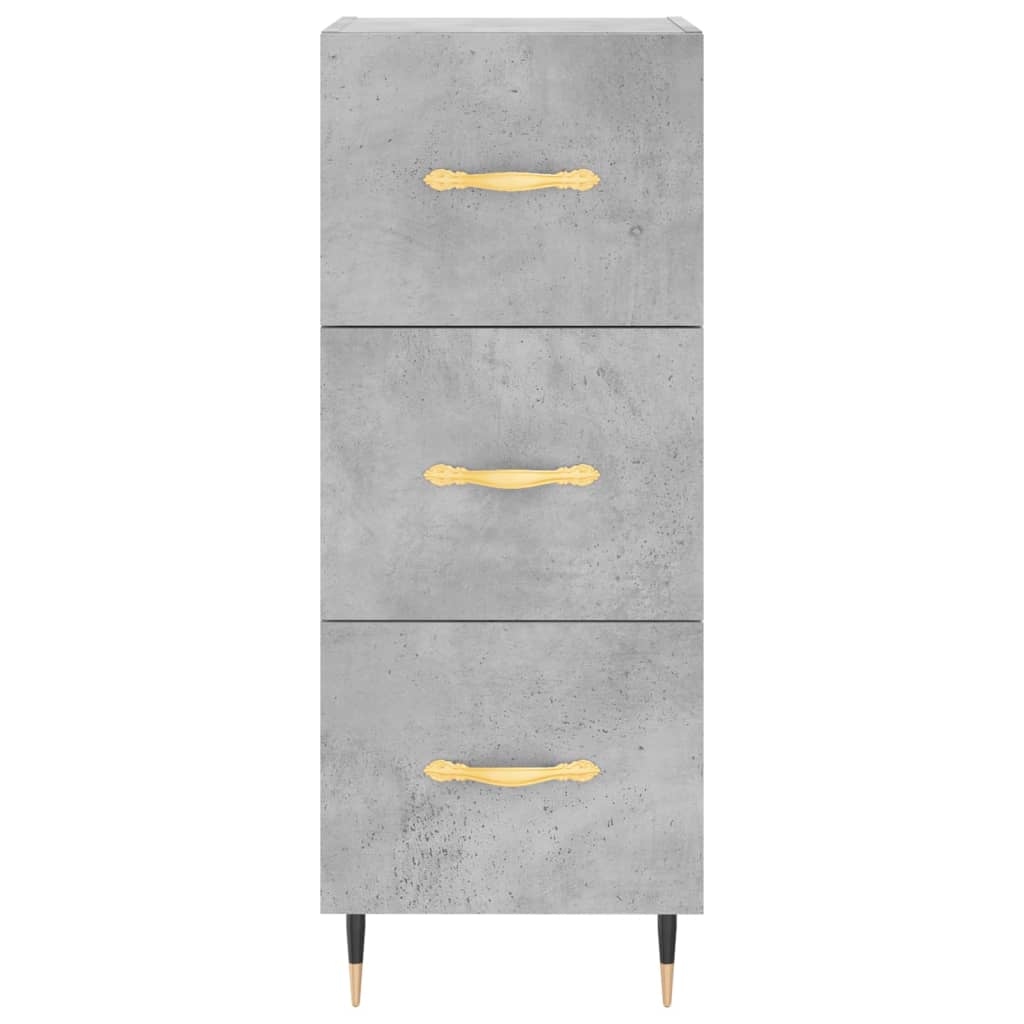 Hoge Kast 34,5X34X180 Cm Bewerkt Hout Betongrijs