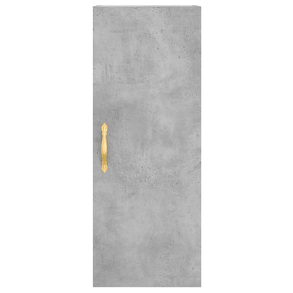 Hoge Kast 34,5X34X180 Cm Bewerkt Hout Betongrijs