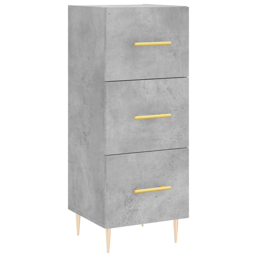 Hoge Kast 34,5X34X180 Cm Bewerkt Hout Betongrijs