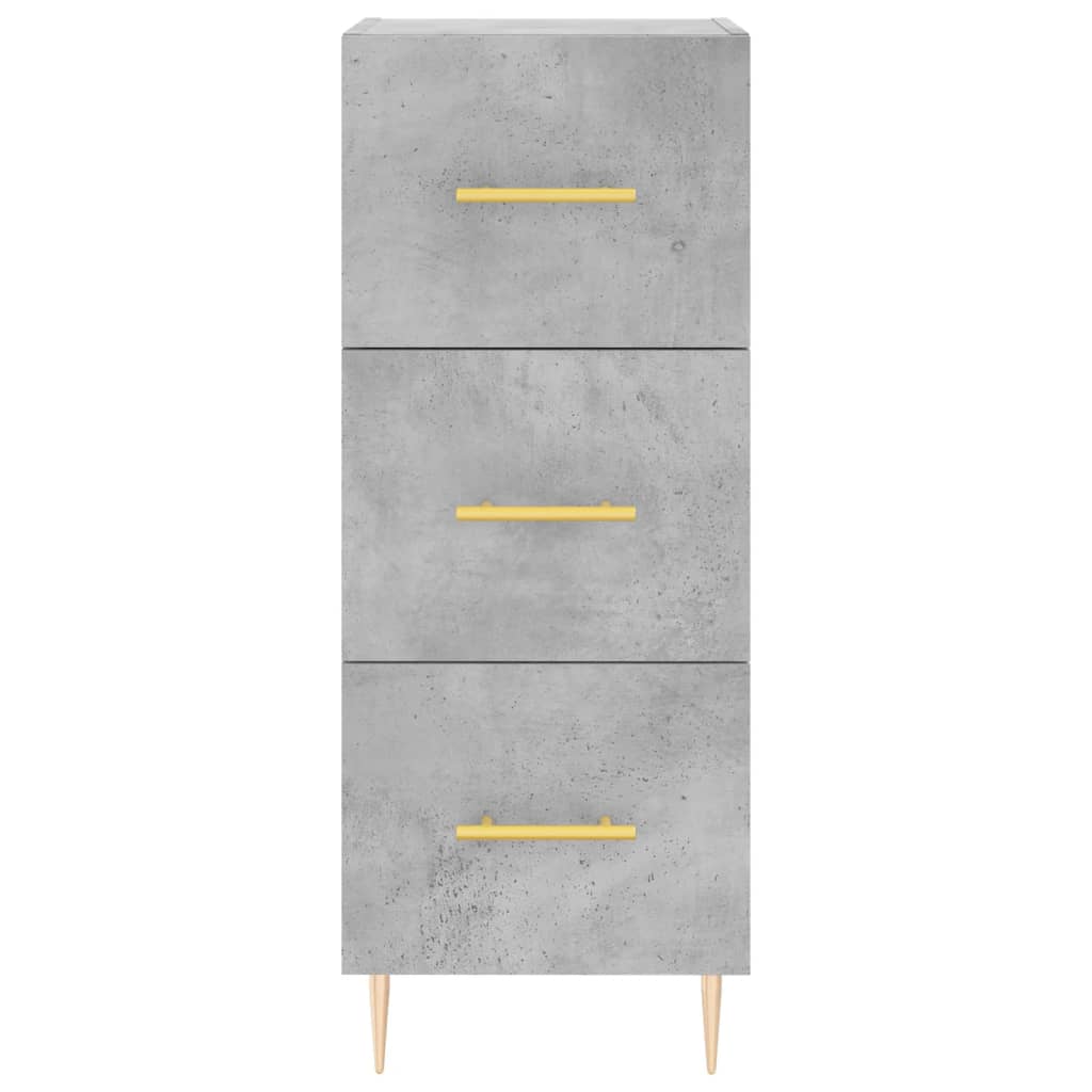 Hoge Kast 34,5X34X180 Cm Bewerkt Hout Betongrijs