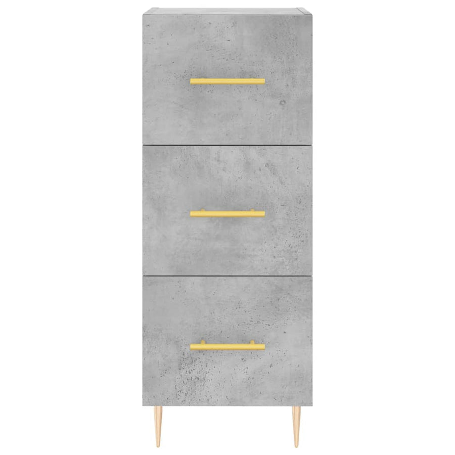 Hoge Kast 34,5X34X180 Cm Bewerkt Hout Betongrijs